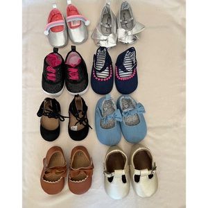 Baby Girl & Toddler Shoes - Bundle of 8 Various Sizes  0-24 months